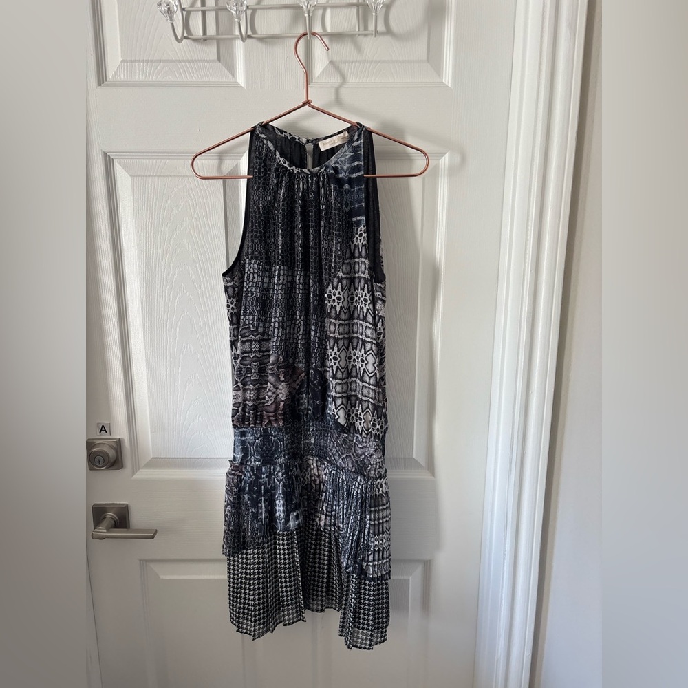 Ramy Brook Monae Python Houndstooth Print Mini Si… - image 3